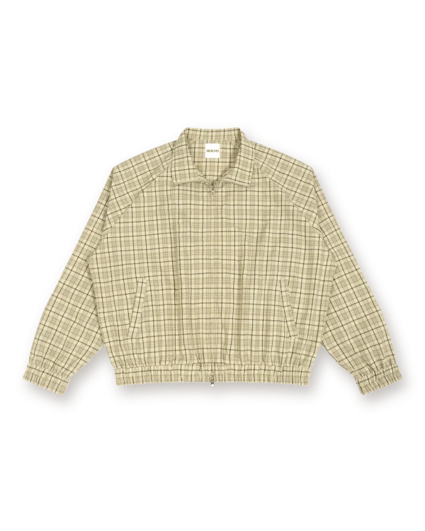 Holvo Plaid Track Jacket, apricot plaid