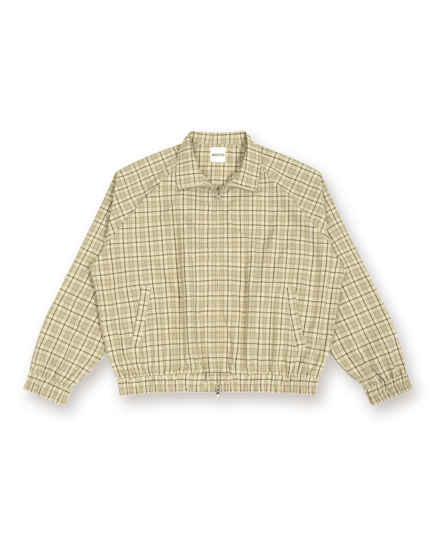 Holvo Plaid Track Jacket, apricot plaid