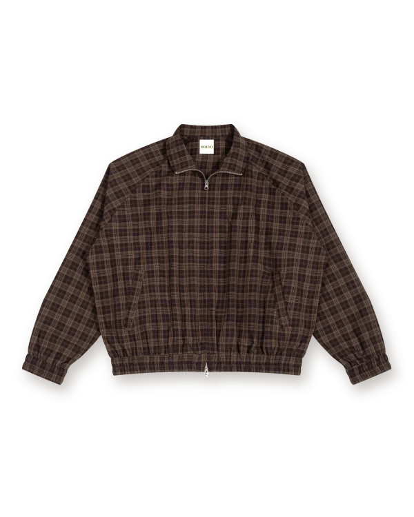 Holvo Plaid Track Jacket, red plaid