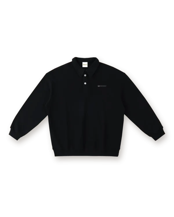 Holvo Polo-Collar Sweatshirt, black