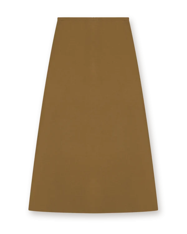Holvo Women's Knit Maxi Skirt, brown
