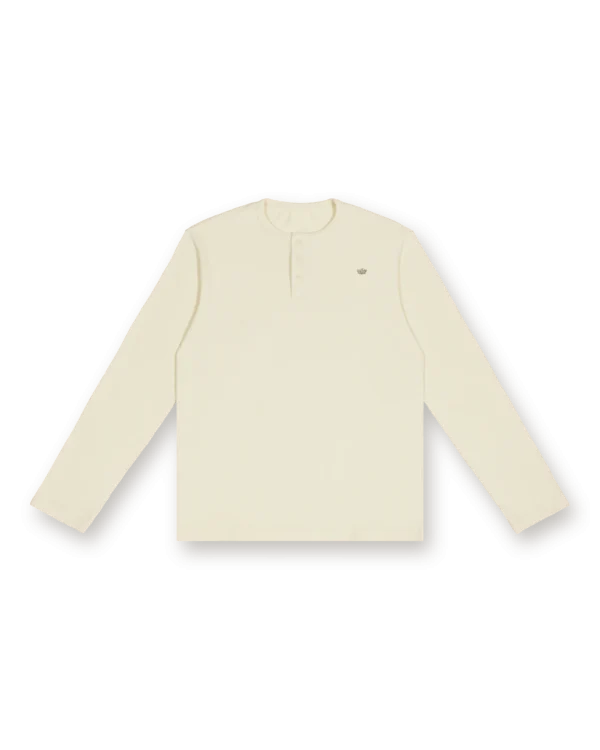 Long Sleeve Henley T-Shirt, light apricot